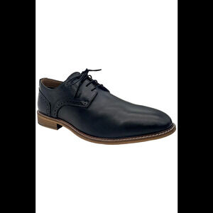 Thomas & Vine Clayton Plain Toe Brogue Derby Black - Medium